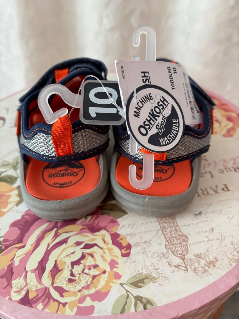 OshKosh B'gosh Navy and Orange Kids Water Shoes
